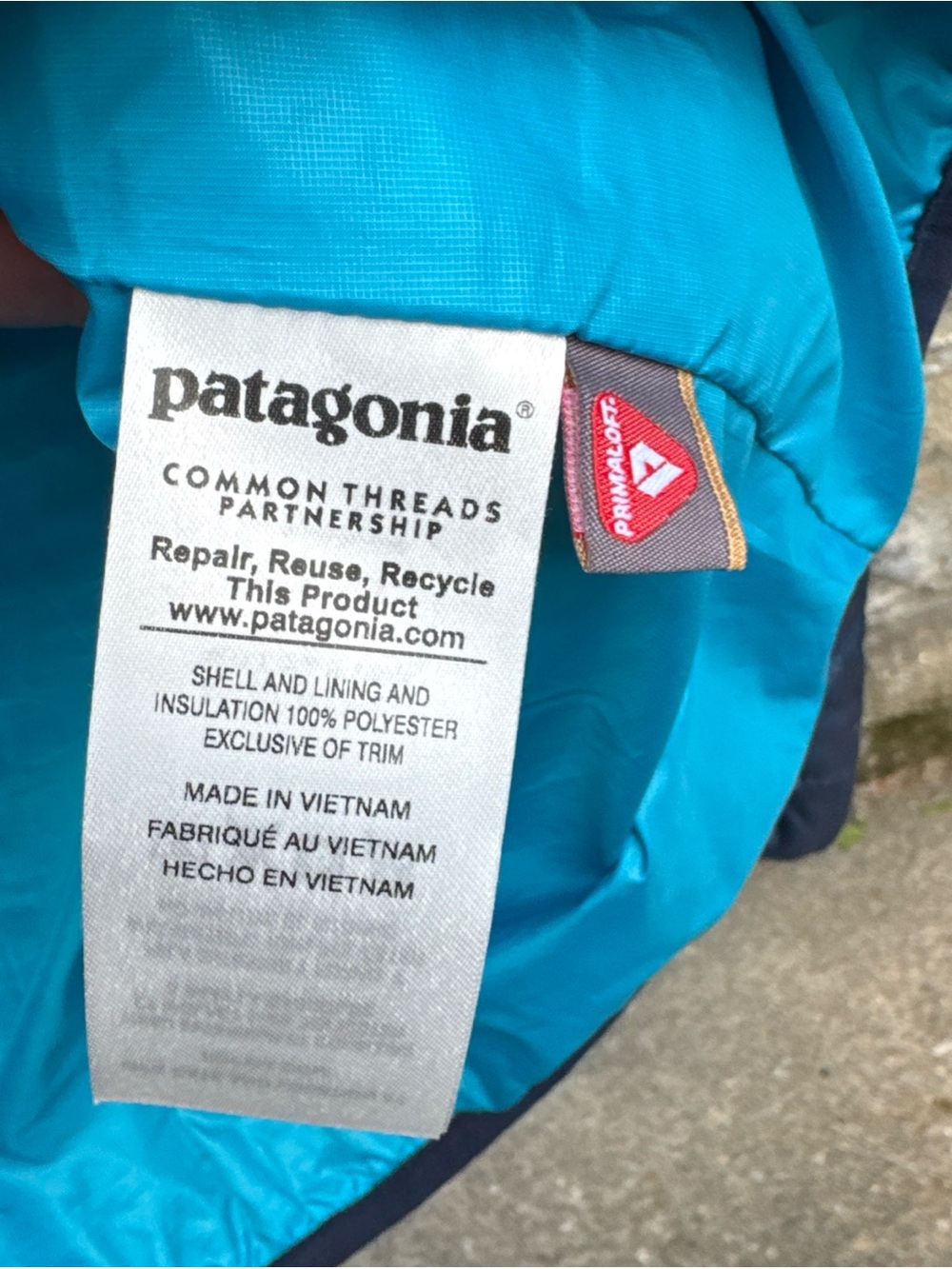 Patagonia Jacket Men's Medium Blue Nano Puff 1/4 Zip Puffer Outdoor Pullover - Picture 4 of 6